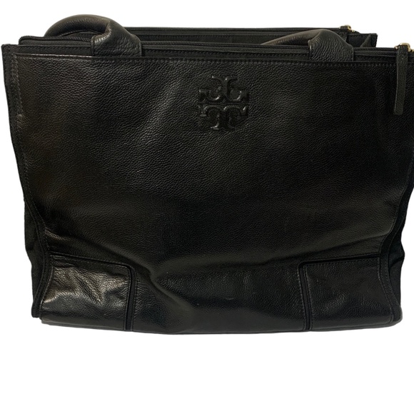 Tory Burch Handbags - Tory Burch  Ella leather and Canvas Tote
